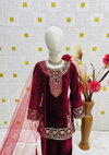Oc 237 Viscose Velvet Top With Bottom Dupatta Wholesalers In Delhi